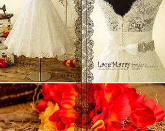 Short lace wedding dress etsy Short lace wedding dress etsy
