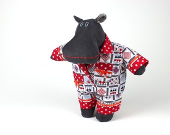 plush hippopotamus christmas