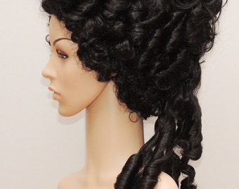 Gothic wig / / Marie Antoinette Wig / / Rococo wig / / Rococo wig / / historical wig / / Carnival / / Gothic / / curly wig black