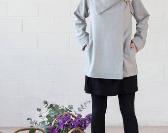 SALE! Grey Wool Jacket - Daphne Jacket
