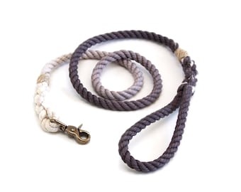 6 FT Wolf Grey Ombre Rope Dog Leash
