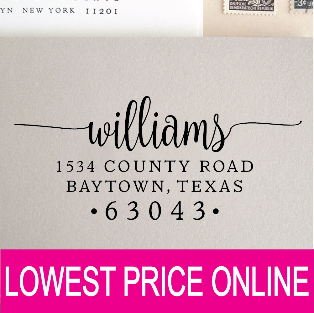 Return Address Stamp Personalized Custom Stamp Self Inking