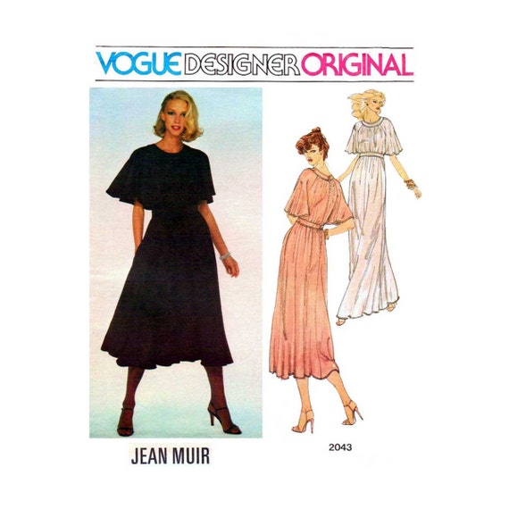 Vogue Designer Original 2043 Jean Muir Dress Sewing Pattern