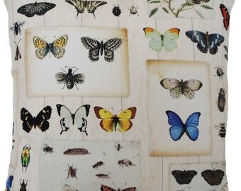 Insects and Bugs Cushion Cover Printed Cotton Fabric Variation of Sizes Designer B