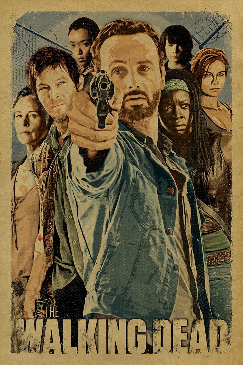 The Walking Dead cast poster with Rick Daryl Michonne