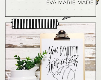 Leslie Knope quotes, Parks and Rec, You Beautiful Tropical Fish, Leslie Knope compliments, Anne Perkins, black and white art, Galentine