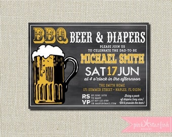 Baby is Brewing Invitation, Beer Baby Shower Invitation, Beer Baby Shower, Guy Baby Shower Invitation, Dad Baby Shower, Baby Shower BBQ