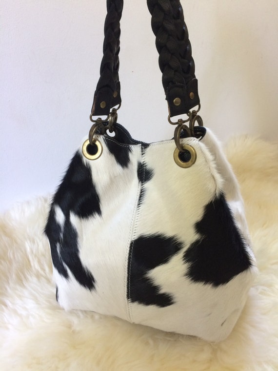 Cowhide Purse Unique Piece Cow Hide Handbag. by MissionArgentina