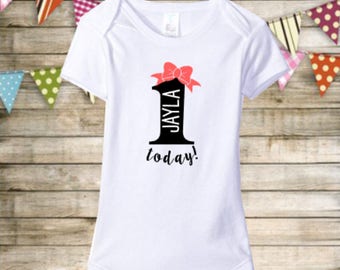 Personalized Birthday Shirt // Girls First Birthday Shirt // Birthday Girl // Personalized Baby Shirt // Customized One Year Old Shirt