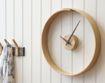 Wooden Wall Clock- English Oak- Handmade- Customised