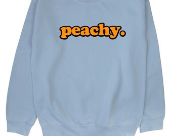 Peachy ∘ Sweatshirt ∘ Unisex ∘ Kawaii ∘ Grunge ∘ Pastel Pink Blue Yellow ∘ Tumblr ∘ Instagram