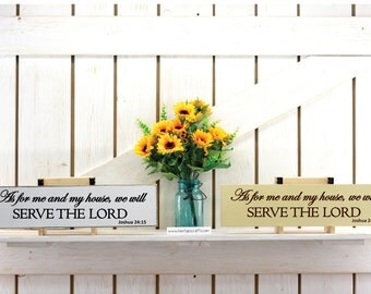 As For Me And My House sign 5.5x22 inches