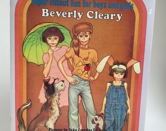 Vintage Paper Dolls, Beverly Cleary Ramona Paper Dolls, 1980's Paper Dolls, Cutout Figures and Clothing, Imaginative Play, Retro Paper Dolls