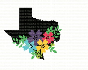 Download Texas floral svg | Etsy