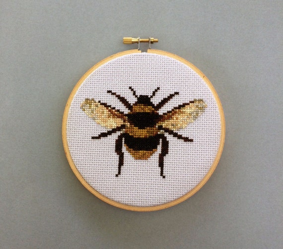 Portrait of a Bee Cross Stitch Pattern PDF