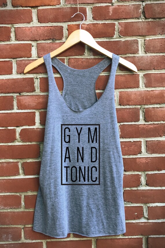 Gym and Tonic Tank Top in Gray Womens Tanks Work Out