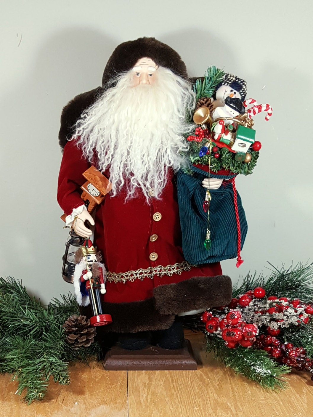 16 doll santa claus figure large mantel christmas 16 doll santa claus figure large mantel christmas