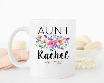 Aunt Est 2017 Mug, Aunt Mug, Sister Mug, Aunt Gift, Baby Shower, Pregnancy Surprise Sister, Pregnancy Reveal, Pregnancy Announcement