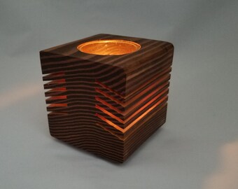 Wood Candle Holder - Centerpiece, Mantelpiece, Indoors or Outdoors