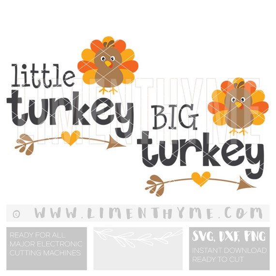 Download Items similar to Thanksgiving SVG little turkey big turkey ...