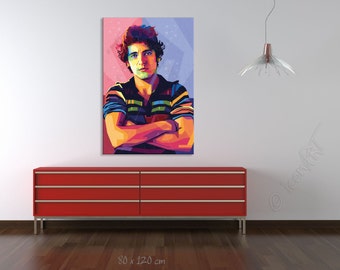 Tribute to Bruce Springsteen FRAMED ART personalized by you gift for music lovers pop art canvas gift for men and gift idea for musicians