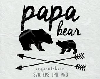 Download Daddy bear svg | Etsy