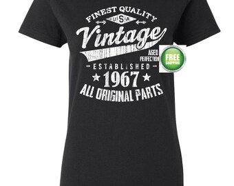 50th Birthday Shirt. Classic 1967 T-Shirt Men's 50th Birthday Gift. Free Shipping
