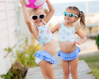 Monogrammed Swimsuit, Girls Swimsuit, Turtle Tide, Navy Stripe, Mint, Summer Paisley, Monogram Swimsuit, Monogrammed Swimsuit