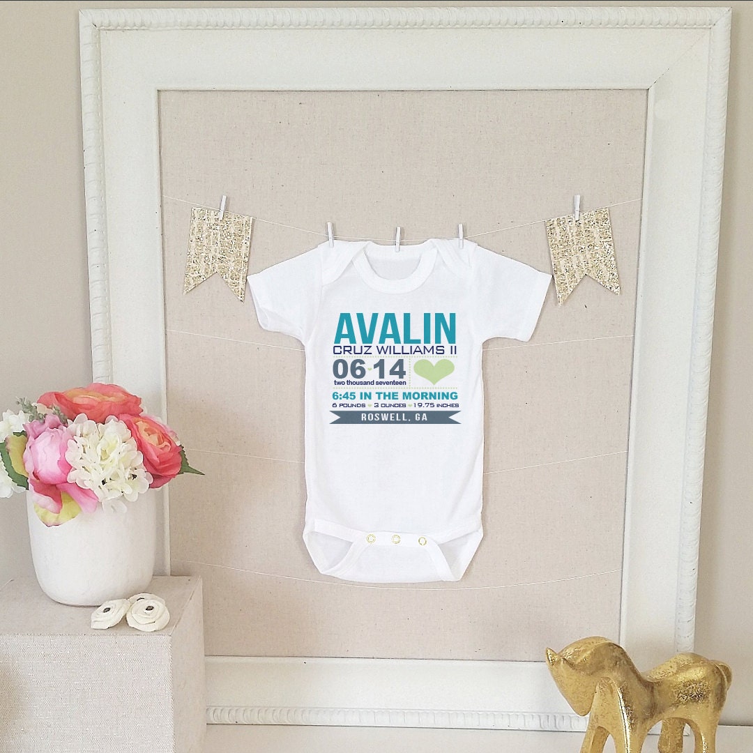 Announcement Baby Onesie Shower First Birthday Gift for