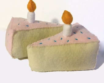 Birthday Cake Slice Catnip Cat Toy - Happy Birthday Kitty!