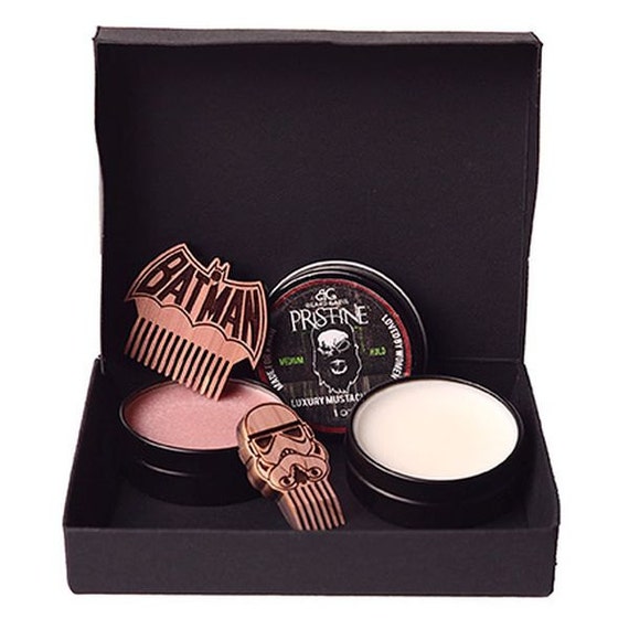 Color Mustache Wax Box Kit W/ Mini Comb Perfect Mustache