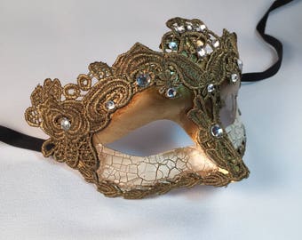 Tan Masquerade Mask Lace Masquerade Mask Venetian Mask