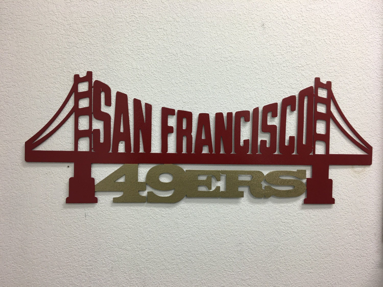 San Fransico 49ers metal art Niners Sign SF Sign1500 x 1125