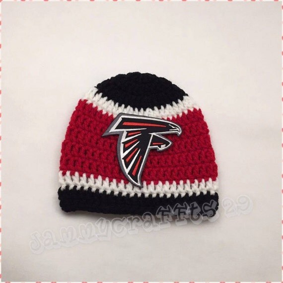 Items similar to Crochet Baby Atlanta Falcons Beanie Hat/Baby Football