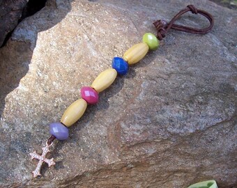 Rearview Mirror Charms / Cross Rearview Mirror Charm / Auto Accessories