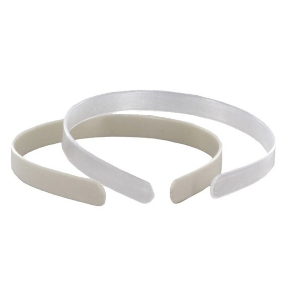 1/2 Clear Plastic Headbands 6 pack