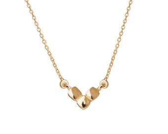 Delicate V Sterling Silver Necklace - Tiny V Shaped Necklaces - Dainty Gold Plated Necklace - Geometric Minimalist Necklace - Tiny Pendant