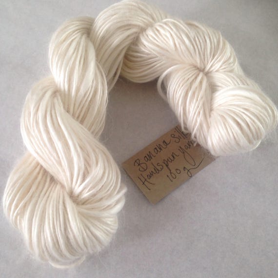 Banana Silk Vegan Yarn Hand Spun Fibre 50g and 100g Skein