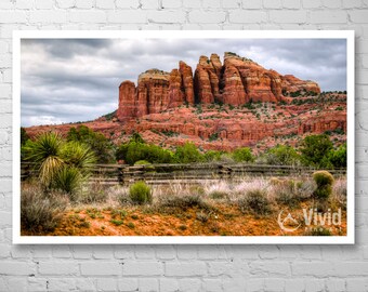 Landscape photography, sedona art print, cathedral rock, arizona wall art, desert wall art, framed art print, matted print, sedona picture