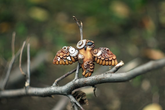 Ginger owl. by BiooArtStudio steampunk buy now online