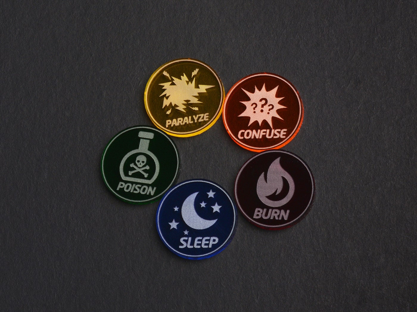 Pokemon Status Effect Markers Pokemon Tokens TCG Tabletop