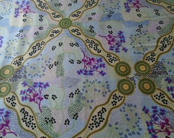 Australian Dreamtime Fabric, by the Half Yard