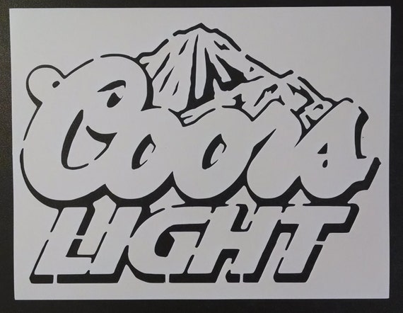 Coors Light Mountains Beer Custom Stencil FAST FREE SHIPPING