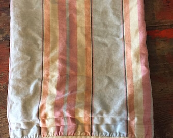 Ralph Lauren Bedding Rhys Stripe Sham KING Multi Gray Blue Tan Coral Pink Yellow