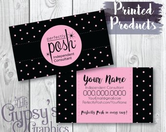 Perfectly Posh Business Card,Pretty in Pink,Business Card,Marketing Cards,Perfectly Posh Marketing,Posh Calling Cards,Posh Business Material