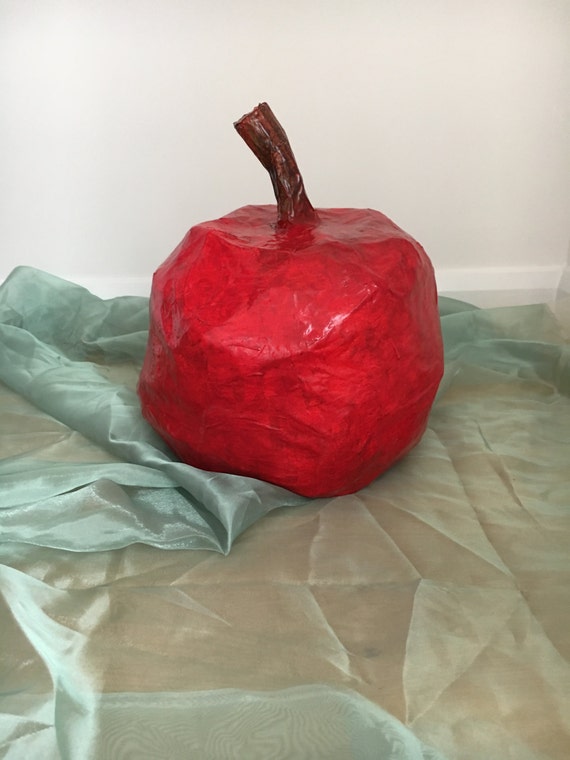 Paper mache Apple / Fruit sculpture