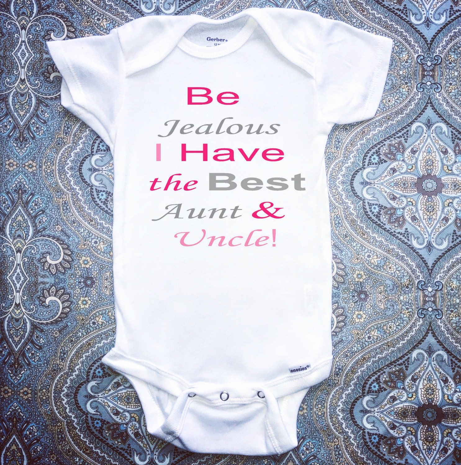 Uncle And Aunt Onesie Baby Girl Onesie Baby Boy Onesie