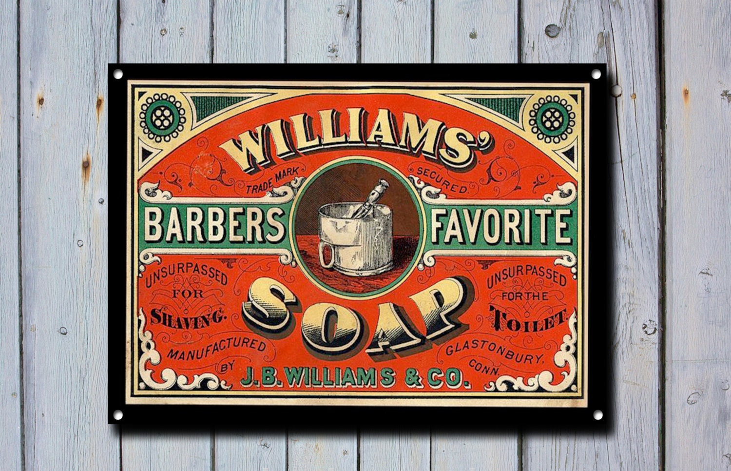 Barber Shop Sign Metal Sign Barber Shop Signs Vintage