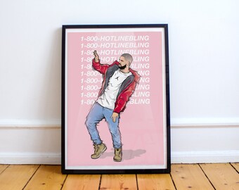 Drake - 'Hotline bling' ( Print / Poster )