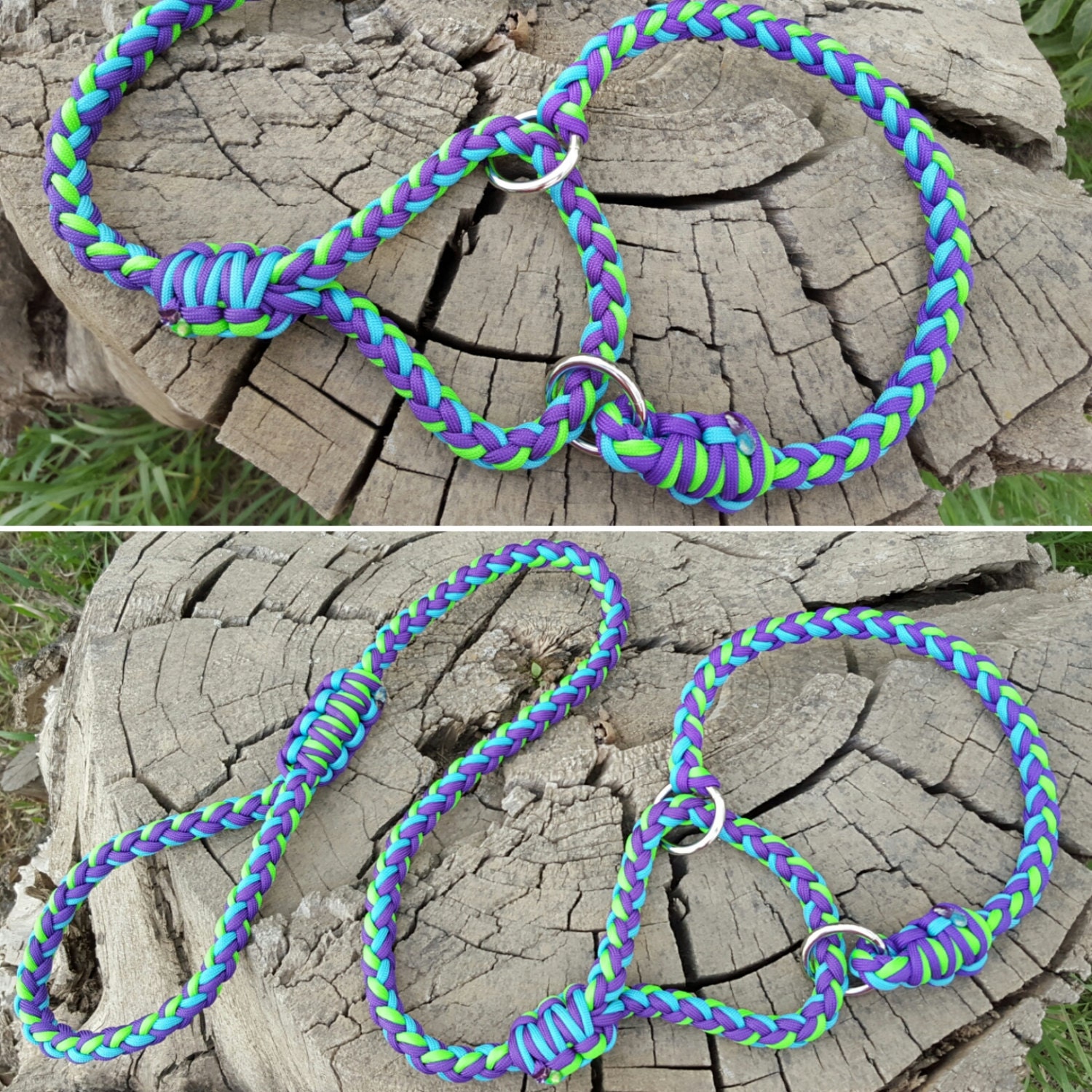 Rope Dog Leash Double Thick Rope Dog Slip Martingale Leash 550